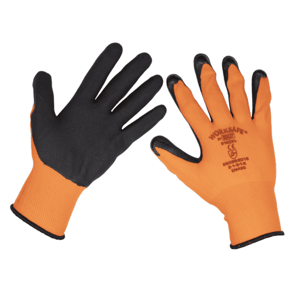 Worksafe® Foam Latex Gloves, X-Large - Pack of 12 Pairs