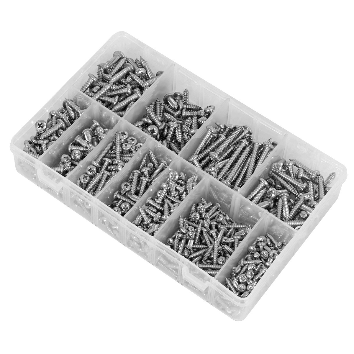Stainless Steel Self-Tapping Screw Assortment 700pc
