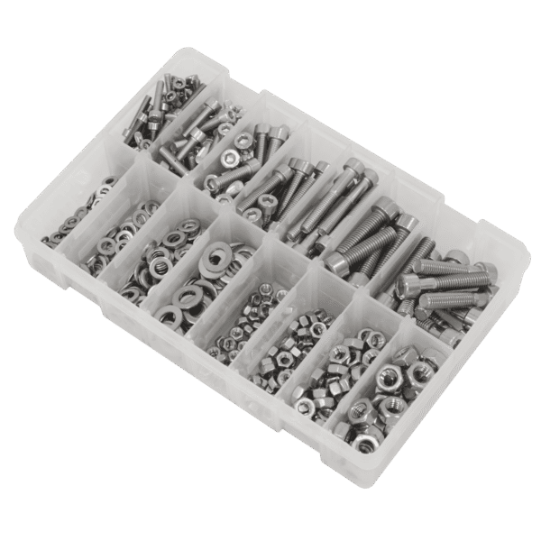 Stainless Steel Hex Socket Bolt, Washer & Nut Assortment 710pcs