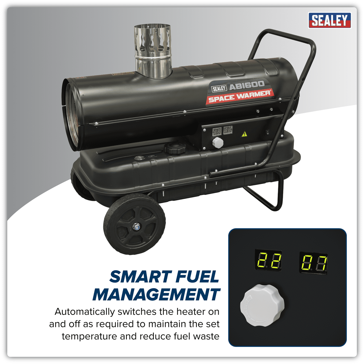 Space Warmer® Indirect Kerosene/Diesel Heater with Wheels 68,000Btu/hr - Image 3