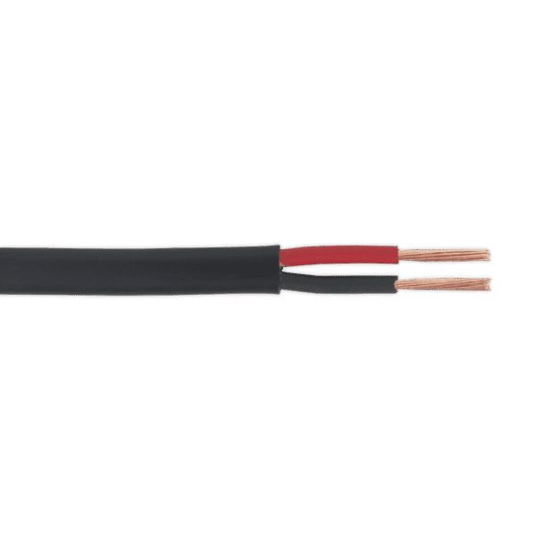 8.75A Thick Wall Flat Twin Automotive Cable 30m - Black