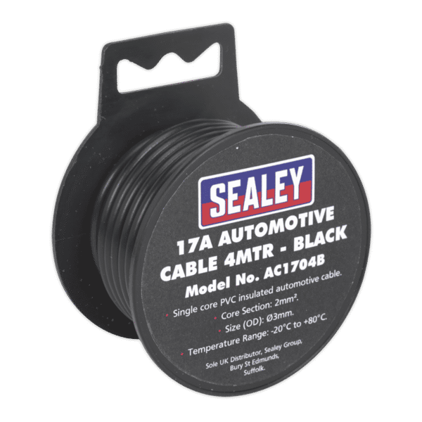17A Thick Wall Automotive Cable 4m - Black