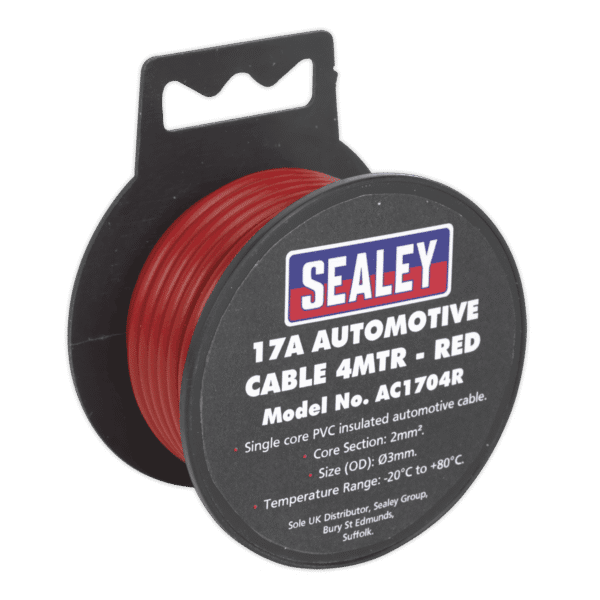 17A Thick Wall Automotive Cable 4m - Red