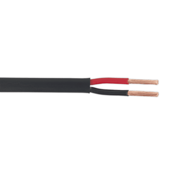 Thin Wall Flat Automotive Cable Twin 2 x 2mm² 28/0.30mm 30m - Black