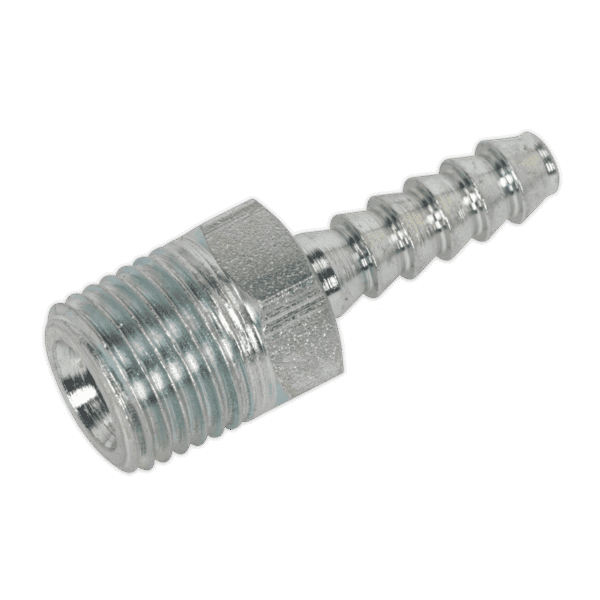 PCL Screwed Tailpiece Male 1/4"BSPT - 3/16" Hose - Pack of 5