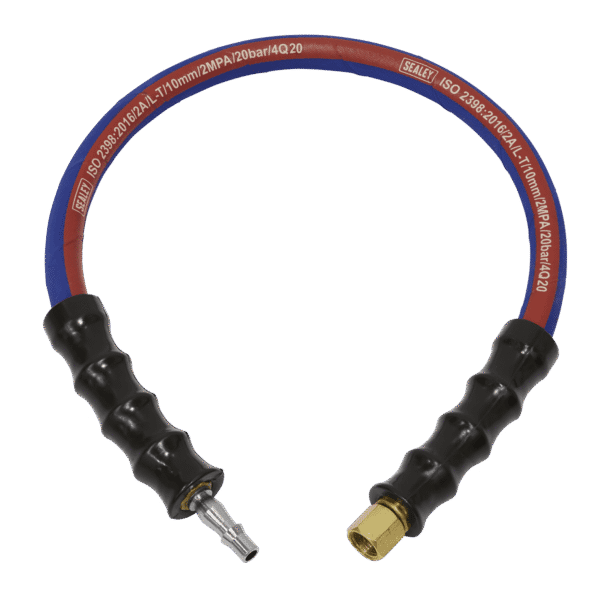 Air Leader Hose with Tailpiece & 1/4"BSP Union 600mm x 10mm