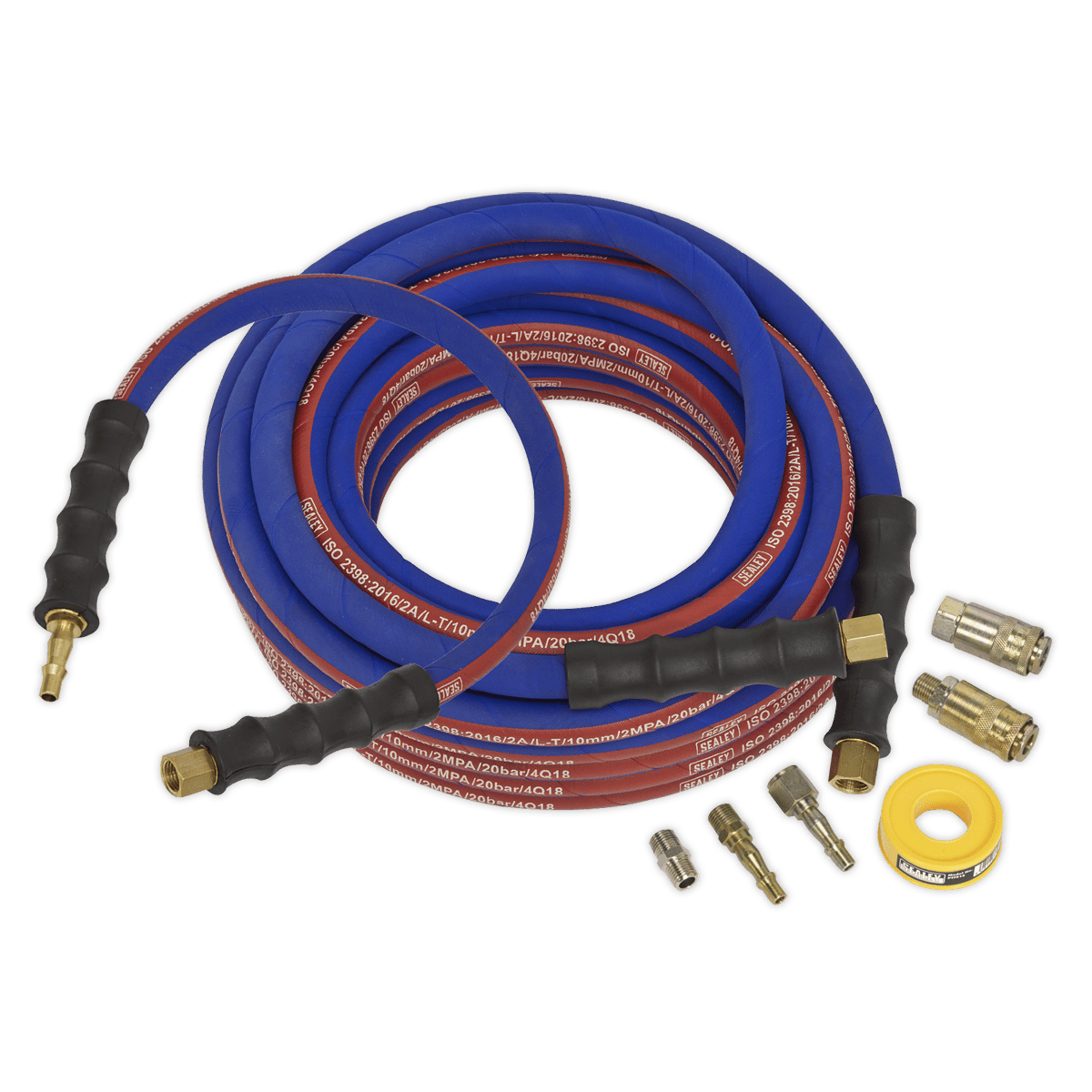 Extra-Heavy-Duty Air Hose Kit with Connectors 15m x 10mm