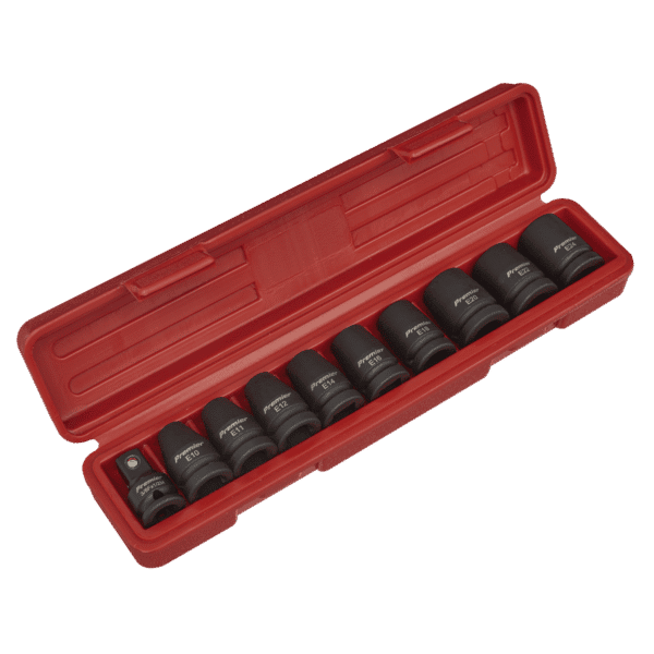 Premier TRX-Star* Female Impact Socket Set 1/2"Sq Drive 10pc
