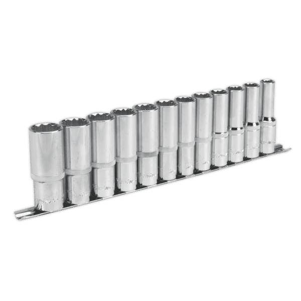 Premier Deep Socket Set 12-Point 1/2"Sq Drive 12pc