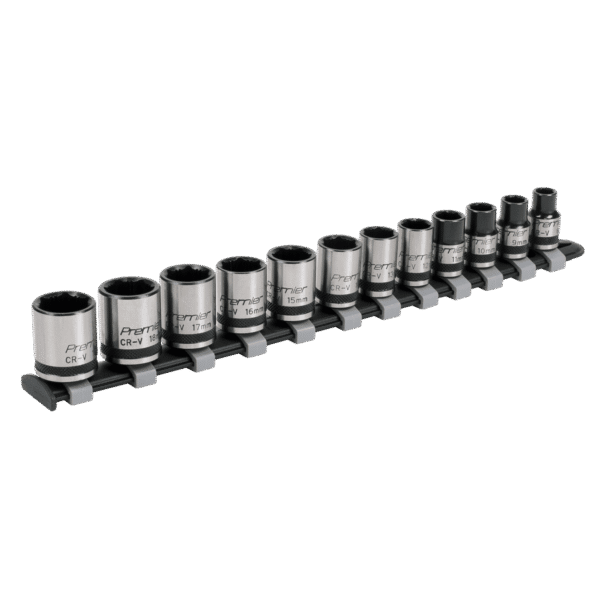 Premier Black Lock-On™ Socket Set 3/8"Sq Drive 12pc