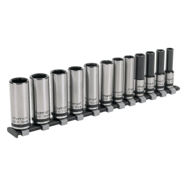 Premier Black Deep Lock-On™ Socket Set 3/8"Sq Drive 12pc