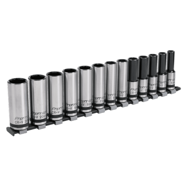 Premier Black Deep Lock-On™ Socket Set 1/2"Sq Drive 13pc