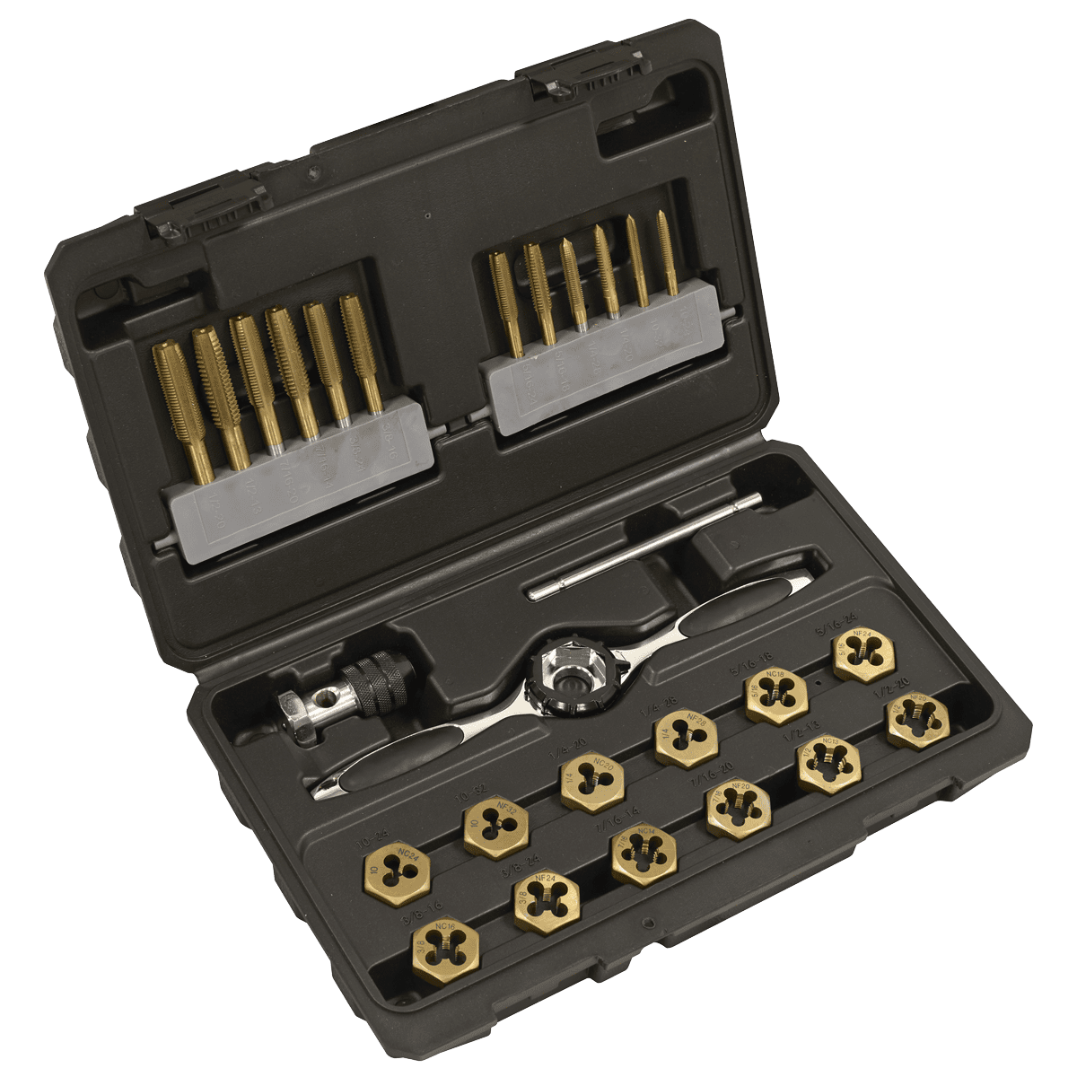 Premier Hexagonal Tap & Die Set 26pc Hexagonal - Imperial - Titanium Coated - Image 8