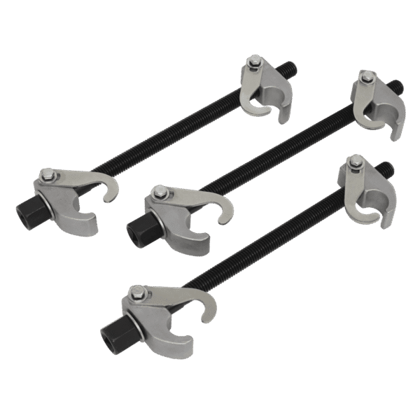 Coil Spring Compressor with Safety Hooks 1200kg 3pc
