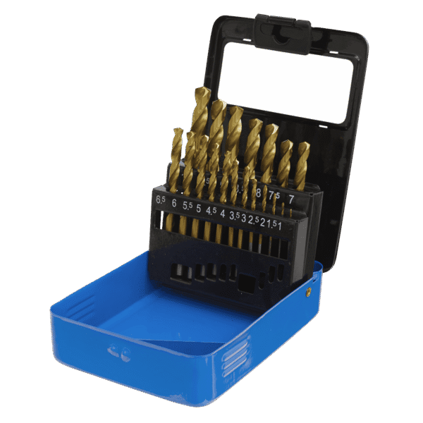 HSS Fully Ground Drill Bit Set 19pc - DIN 338