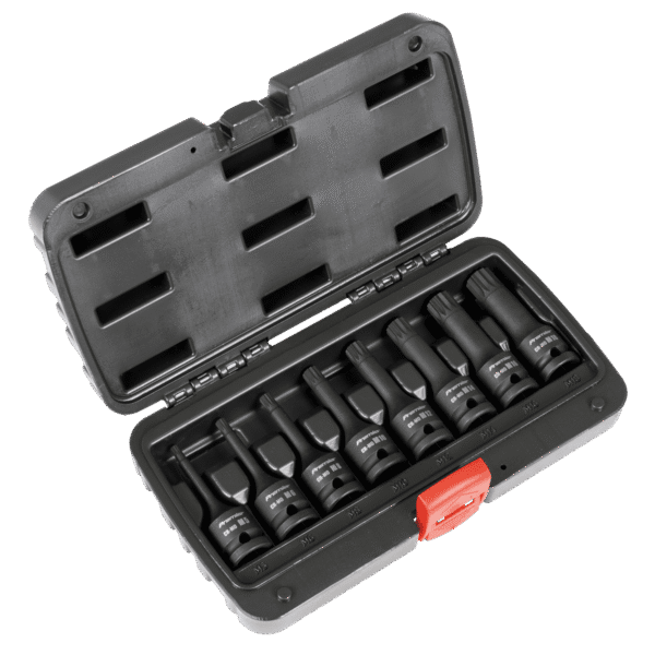 Premier Spline Impact Socket Bit Set 1/2"Sq Drive 8pc