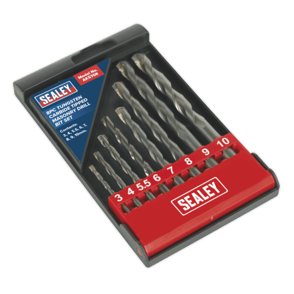 Tungsten Carbide Tipped Masonry Drill Bit Set 8pc