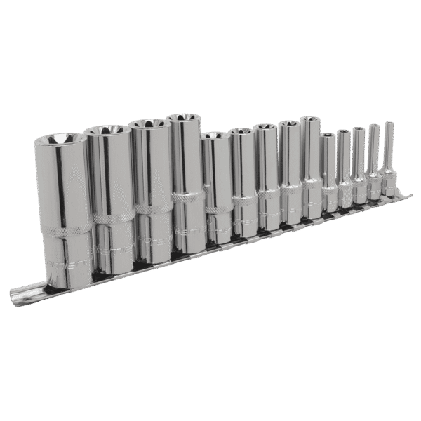 Premier TRX-Star* Deep Socket Set 1/4", 3/8" & 1/2"Sq Drive E4-E24 14pc