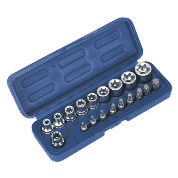 Premier TRX-Star* Socket & Bit Set 3/8"Sq Drive 19pc