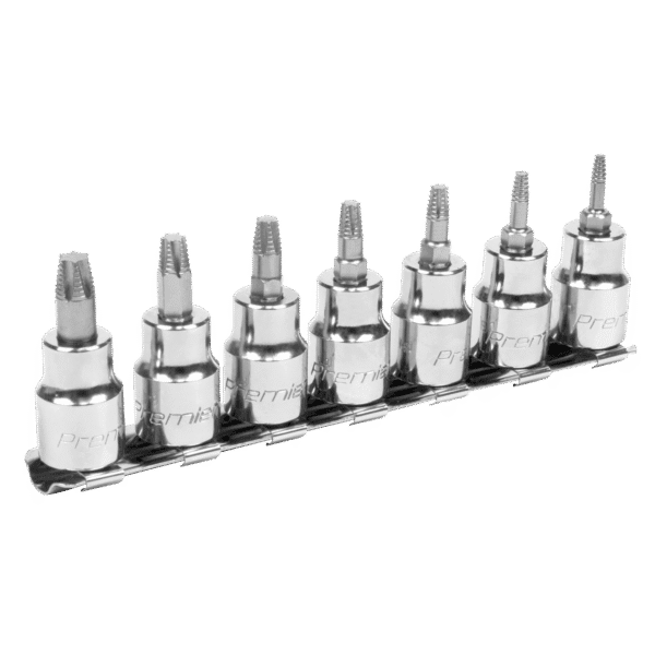 Premier Lock-On™ TRX-Star* Socket Bit Set 3/8"Sq Drive 7pc