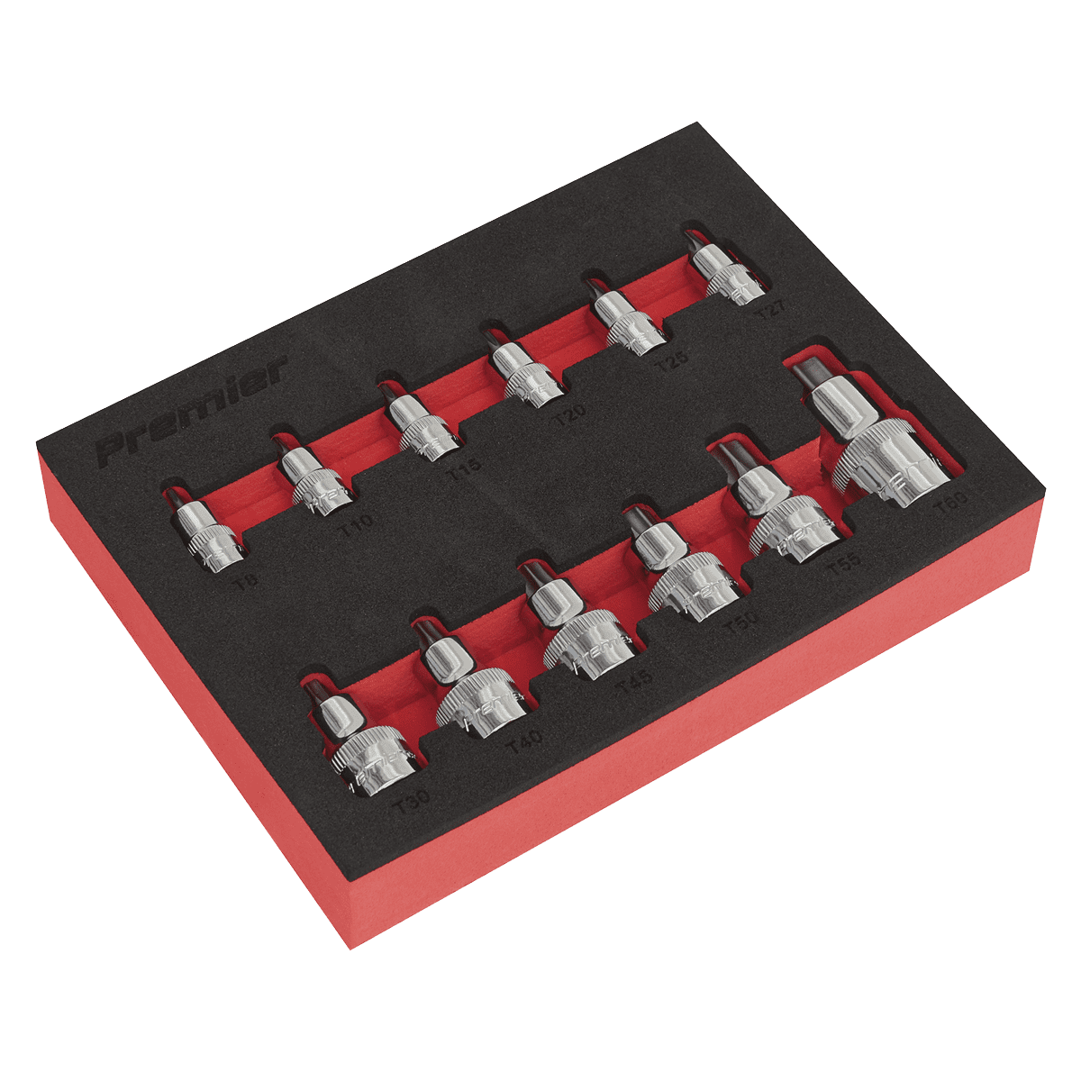 Premier Stubby TRX-Star* Socket Bit Set 1/4", 3/8" & 1/2"Sq Drive 12pc