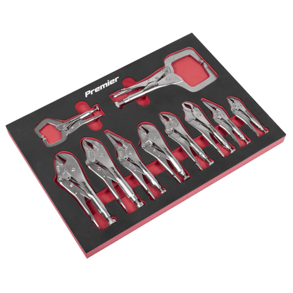 Premier Locking Pliers Set with Tool Tray 10pc