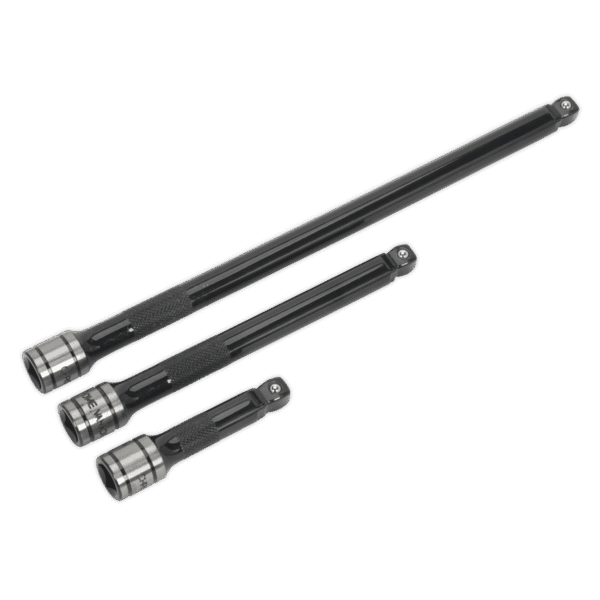Premier Black Wobble/Rigid Extension Bar Set 3/8"Sq Drive 3pc