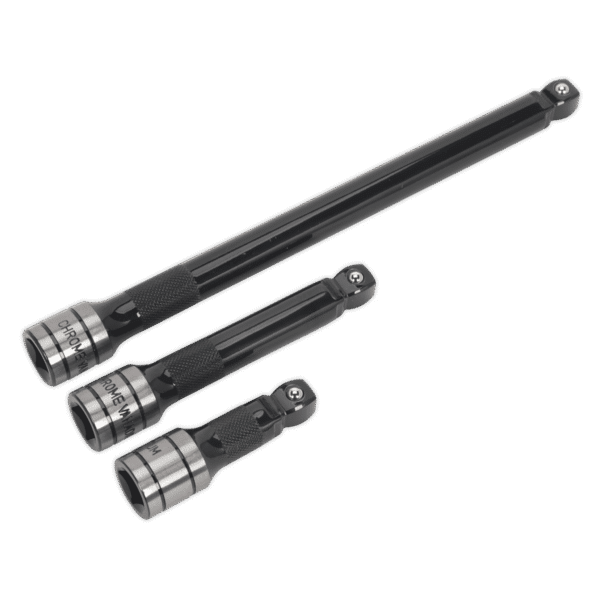 Premier Black Wobble/Rigid Extension Bar Set 1/2"Sq Drive 3pc