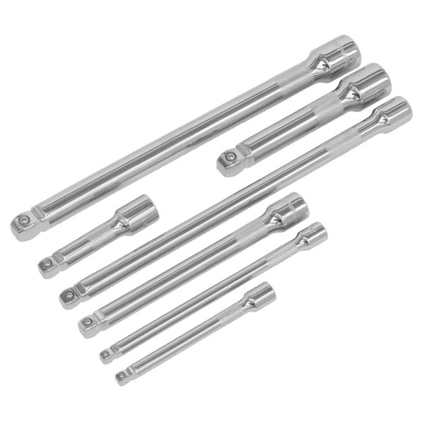 Premier Wobble/Rigid Extension Bar Set 1/4", 3/8" & 1/2"Sq Drive 7pc