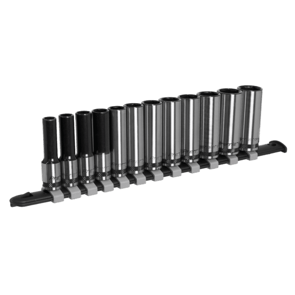 Premier Black Deep Socket Set 3/8"Sq Drive 12pc