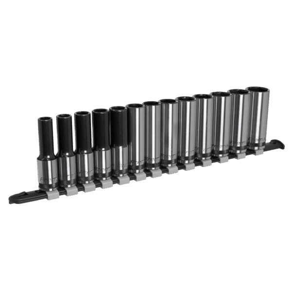 Premier Black Deep Socket Set 1/2"Sq Drive 13pc