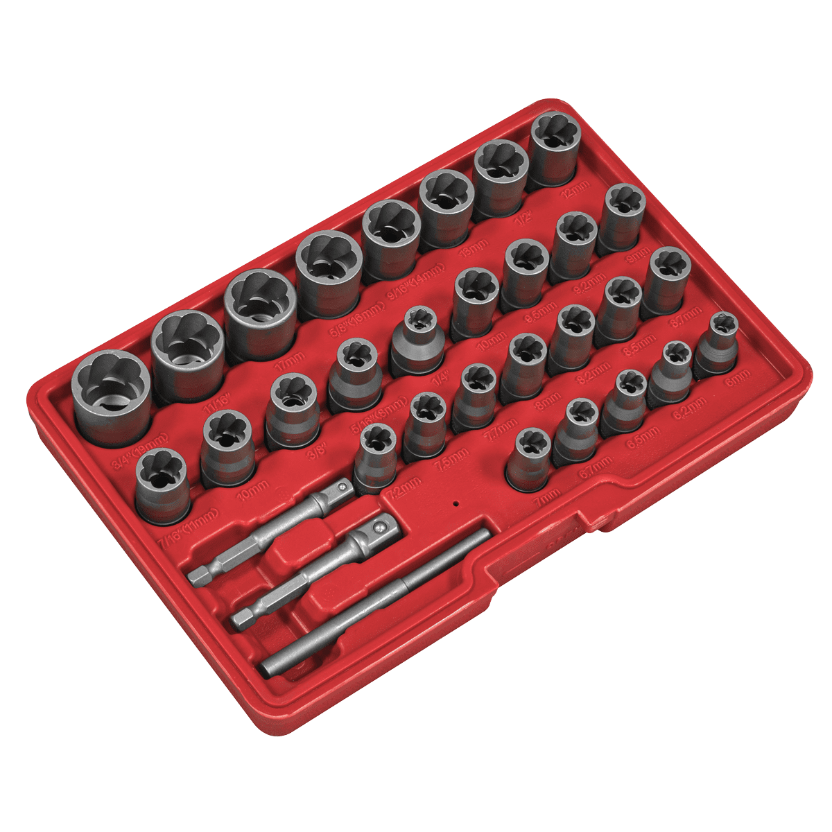 Slim Design Bolt & Nut Extractor Set 32pc - Image 8