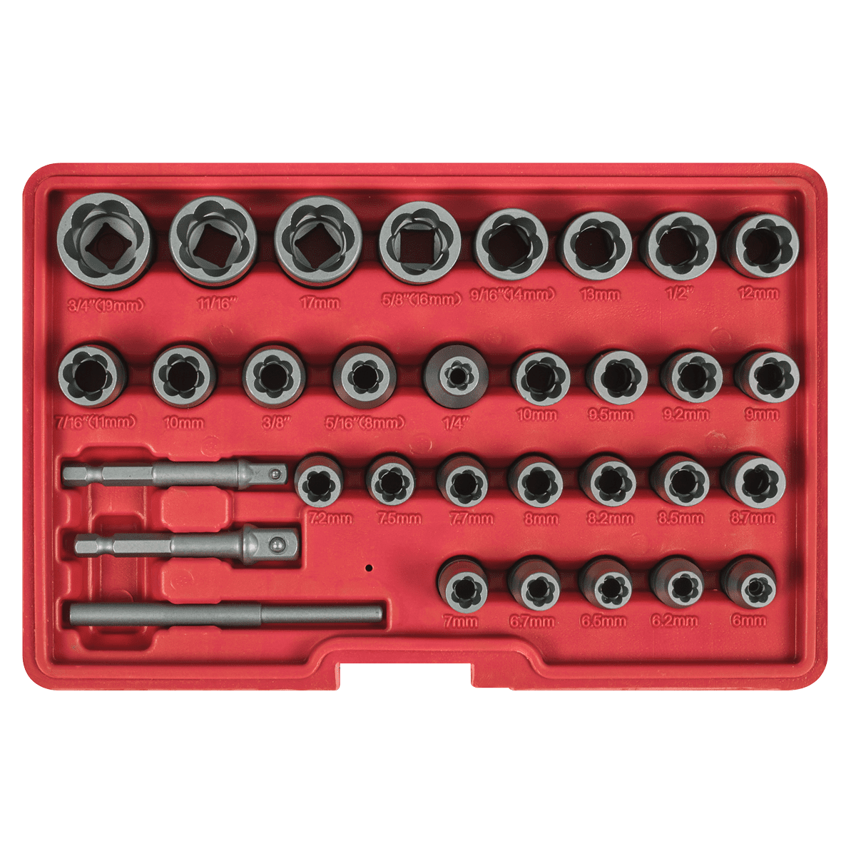 Slim Design Bolt & Nut Extractor Set 32pc - Image 7