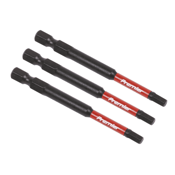 Premier Hex Impact Power Tool Bits 4 x 75mm 3pc