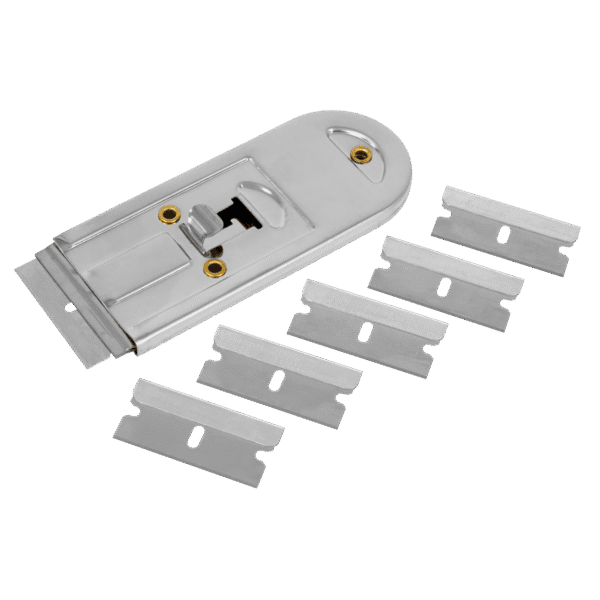 Retracting Razor Scraper with Blades