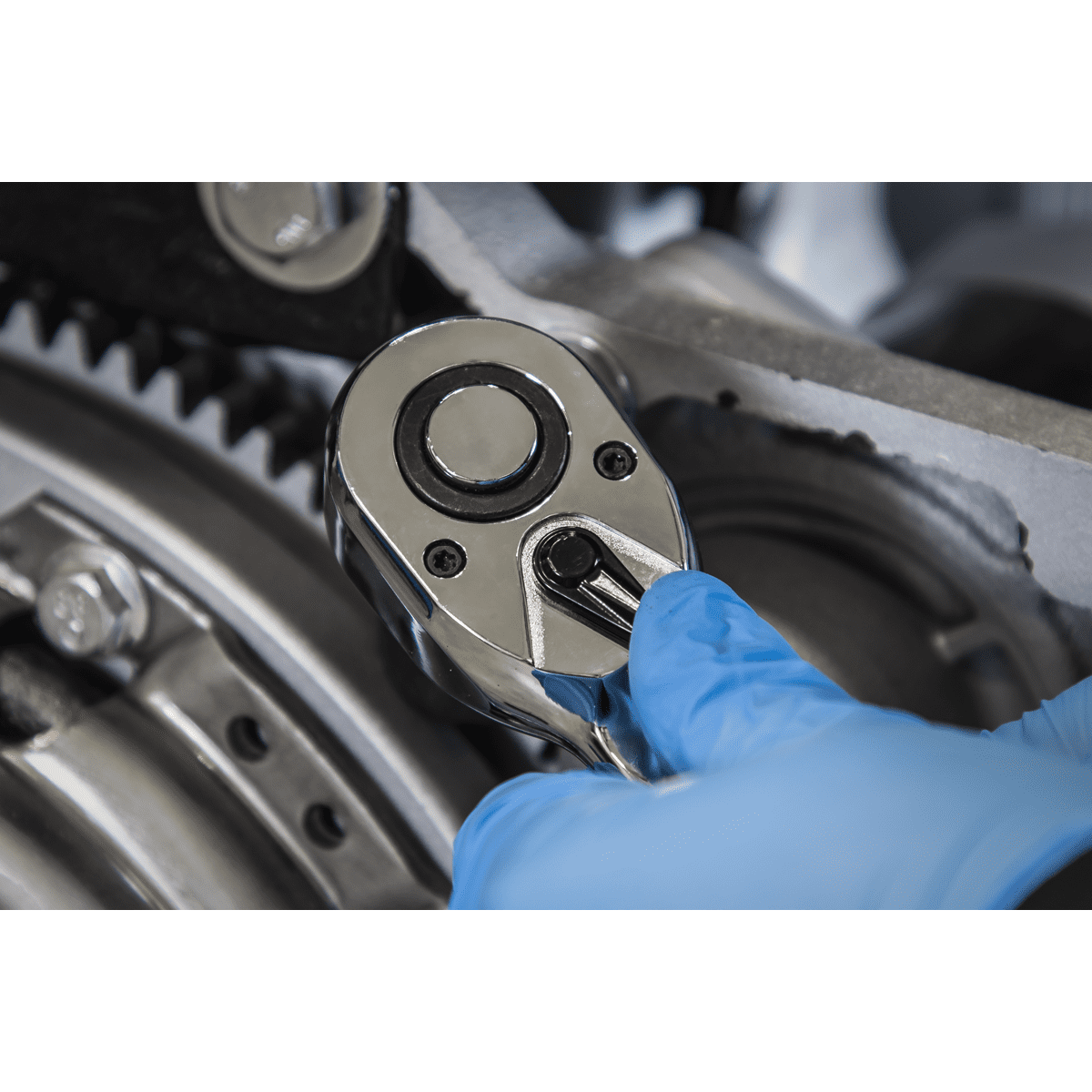 Premier Pear-Head Offset Ratchet Wrench with Flip Reverse 1/2"Sq Drive - Image 4