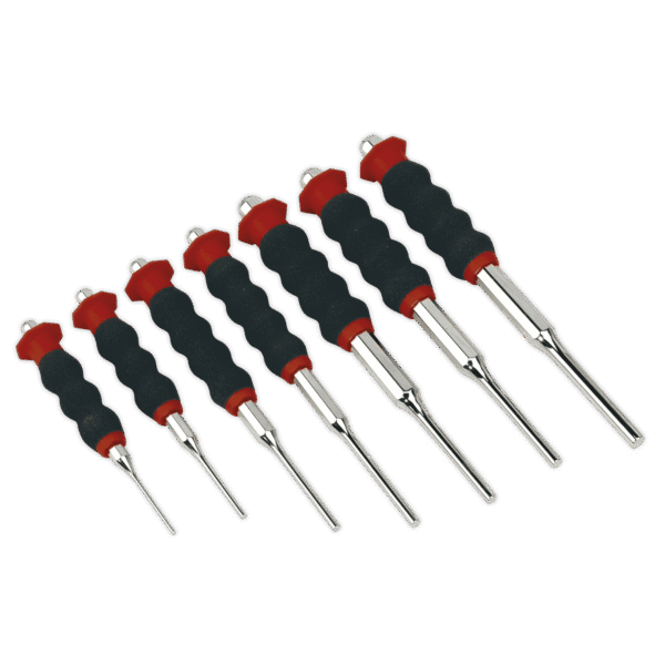 Premier Sheathed Parallel Pin Punch Set 7pc
