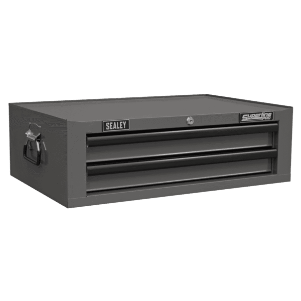Superline PRO® Mid-Box Tool Chest 2 Drawer - Grey/Black