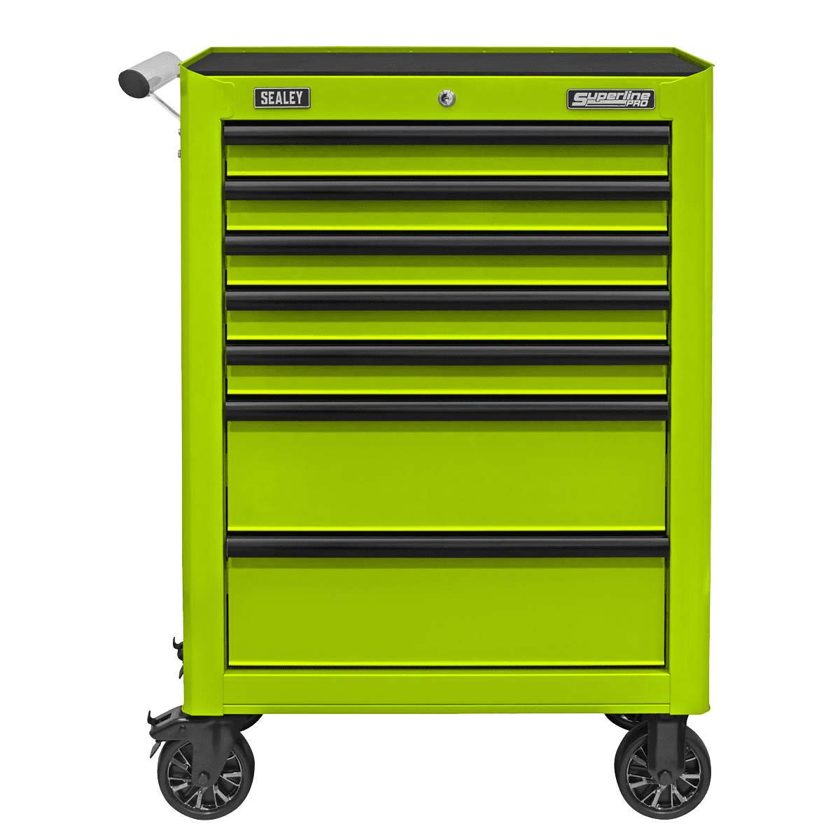 Superline PRO® Rollcab 7 Drawer - Green/Black - Image 4