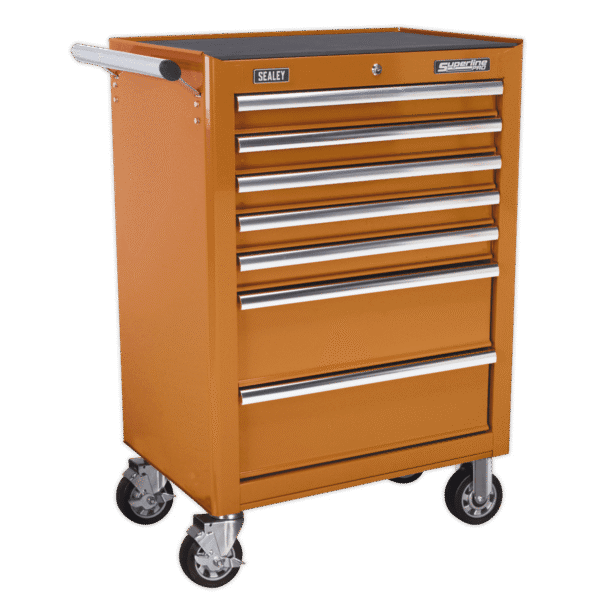 Superline PRO® Rollcab 7 Drawer - Orange