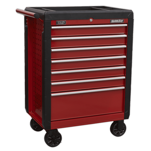 Superline PRO® Rollcab 7 Drawer - Red