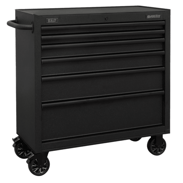 Superline PRO® Black Edition Rollcab with 6 Soft Close Drawers 915mm