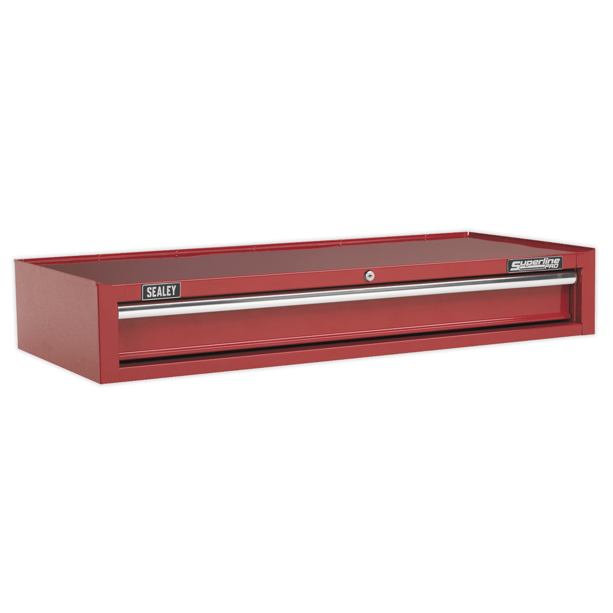 Superline PRO® Heavy-Duty Mid-Box Tool Chest with Drawer - Red - Image 2