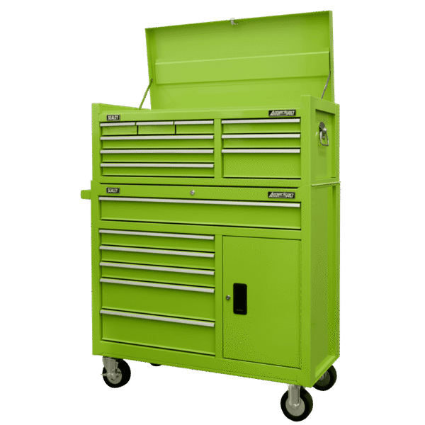 American PRO® Topchest & Rollcab Combination 15 Drawer - Green