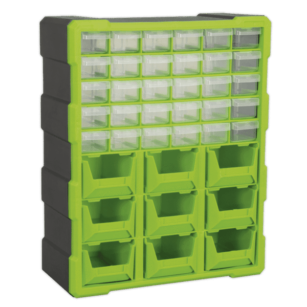 Cabinet Box 39 Drawer - Green/Black