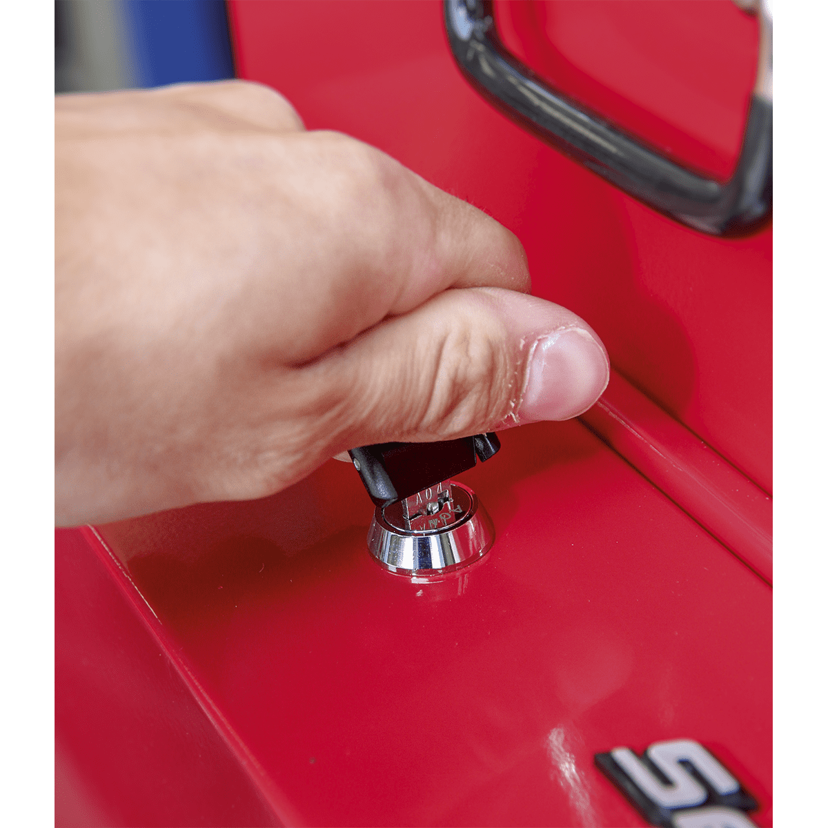 Side Cabinet for Long Handle Tools - Red - Image 3
