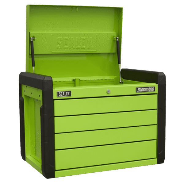 Superline PRO® Push-to-Open Topchest 4 Drawer - Green