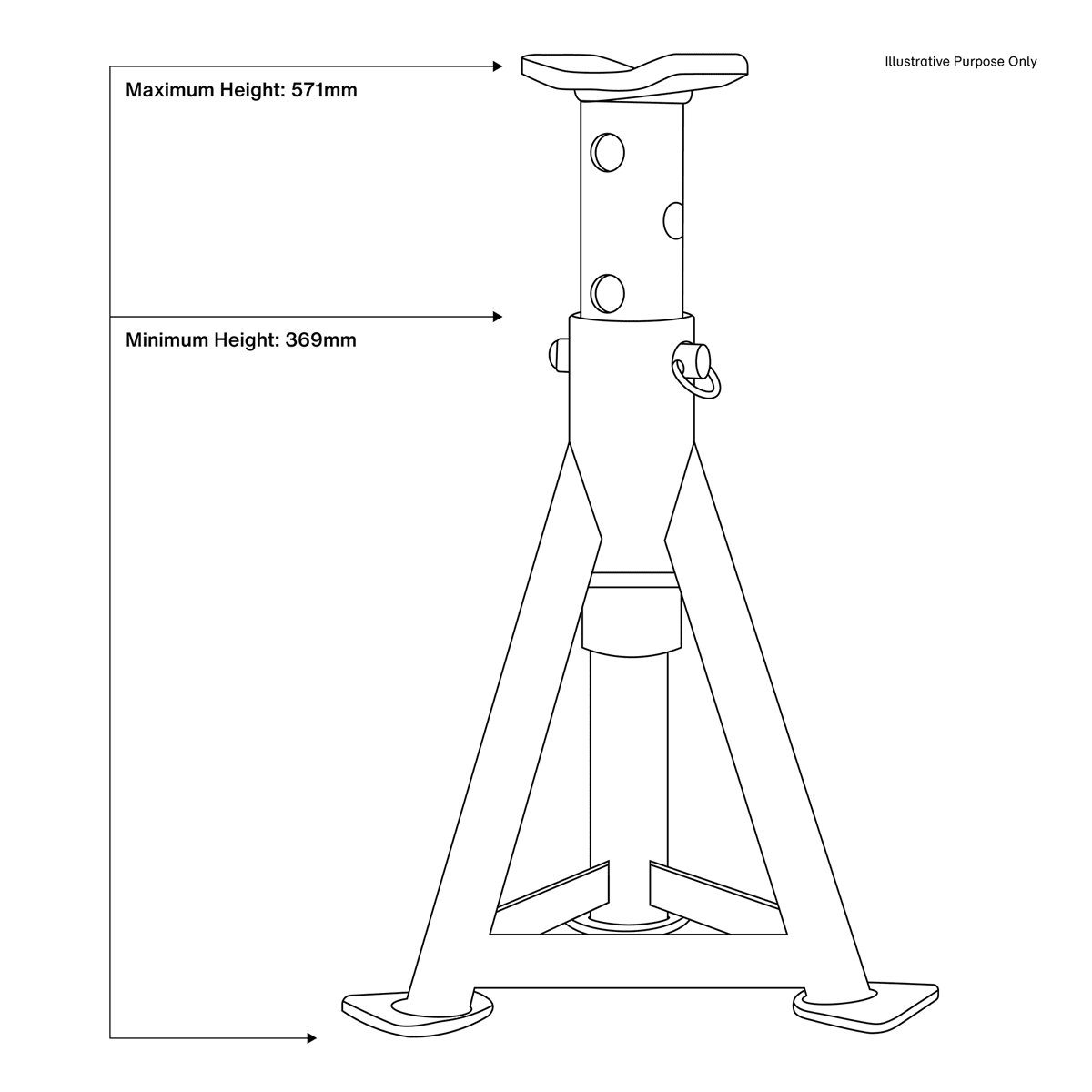 Premier Axle Stands (Pair) 6 Tonne Capacity per Stand - Orange - Image 7