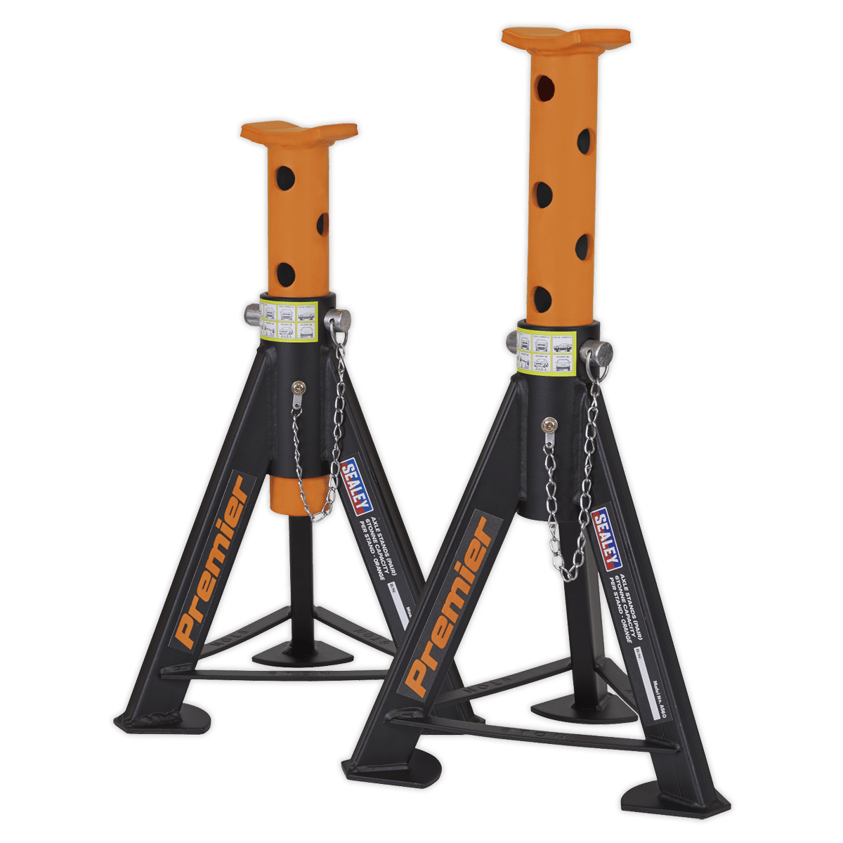 Premier Axle Stands (Pair) 6 Tonne Capacity per Stand - Orange
