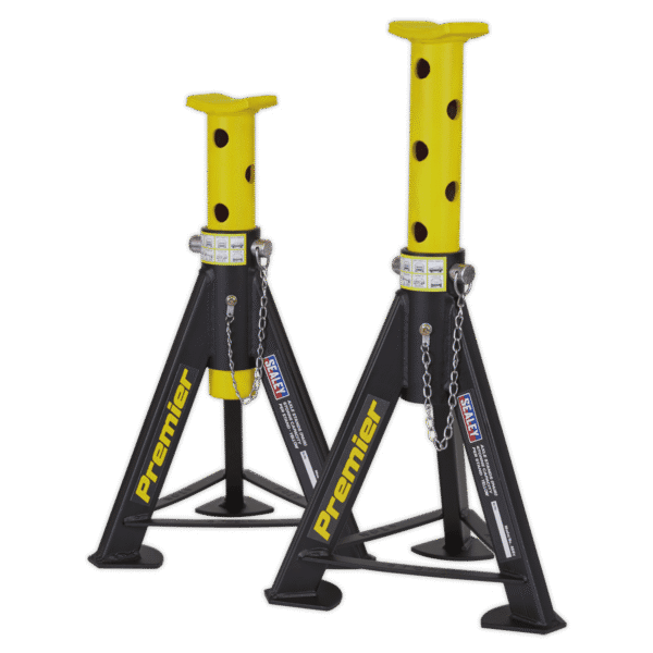 Premier Axle Stands (Pair) 6 Tonne Capacity per Stand - Yellow